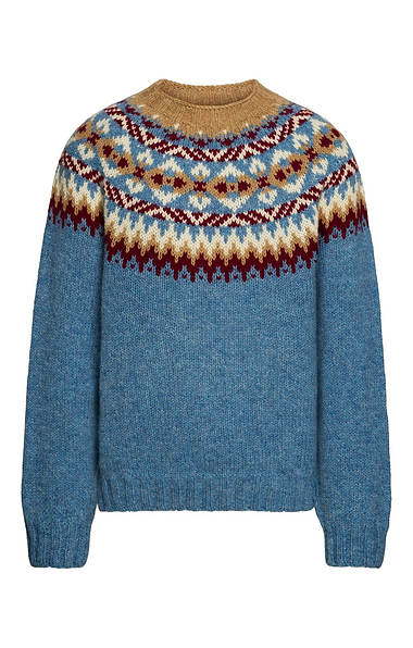 Men's Harley of Scotland British Wool Fairisle Crew