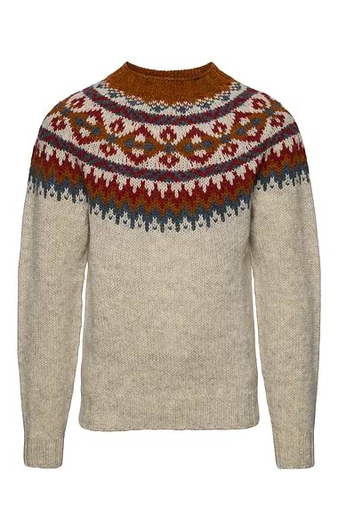 Men's Harley of Scotland British Wool Fairisle Crew