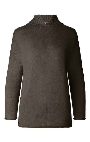Ladies Cashmere Blend Oversized Funnel Neck Sweater