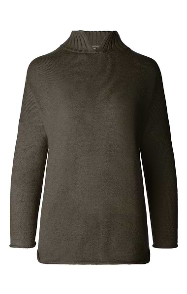 Ladies Cashmere Blend Oversized Funnel Neck Sweater