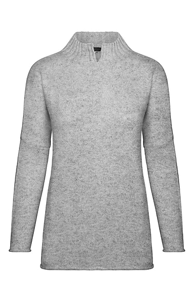 Ladies Cashmere Blend Oversized Funnel Neck Sweater