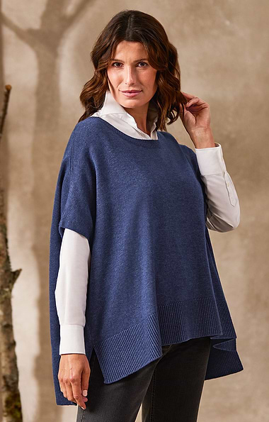 Ladies Cashmere Blend Tabard Top