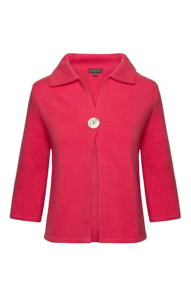 Ladies Single Button Back Vent Cardigan