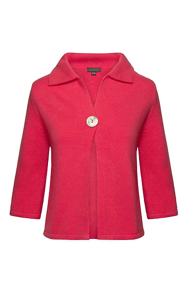 Ladies Single Button Back Vent Cardigan