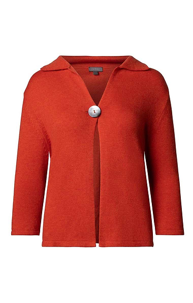 Ladies Single Button Back Vent Cardigan