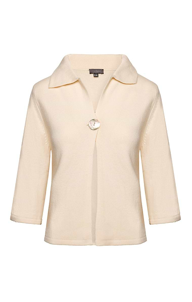 Ladies Single Button Back Vent Cardigan