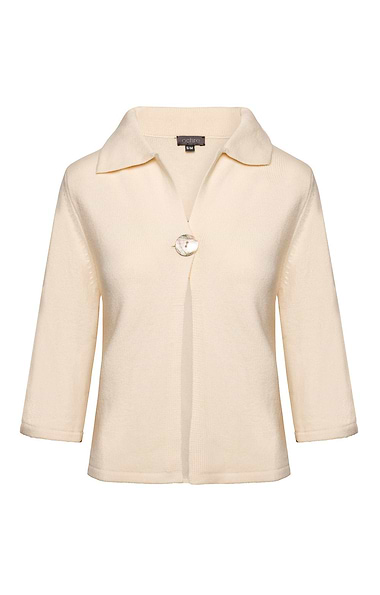 Ladies Single Button Back Vent Cardigan