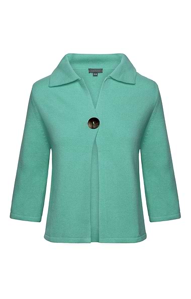 Ladies Single Button Back Vent Cardigan