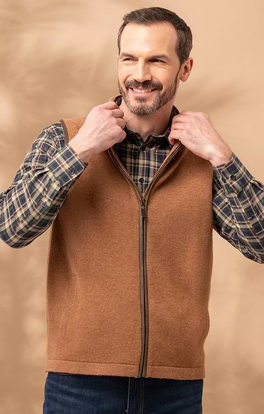 Men's Trim Lambswool & Cashmere Gilet