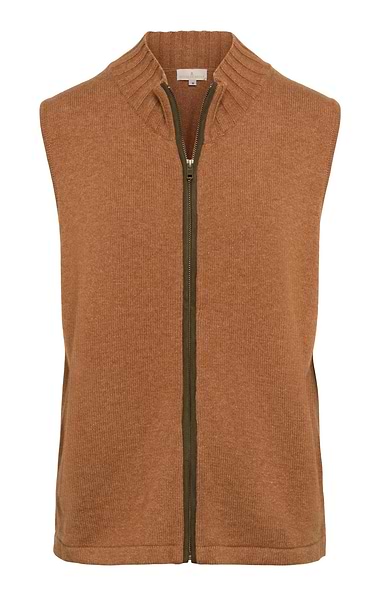 Ladies Cashmere Blend Trim Gilet