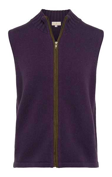 Ladies Cashmere Blend Trim Gilet