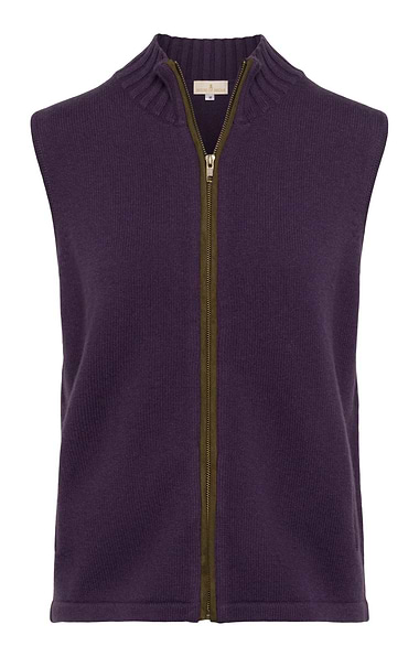 Ladies Cashmere Blend Trim Gilet
