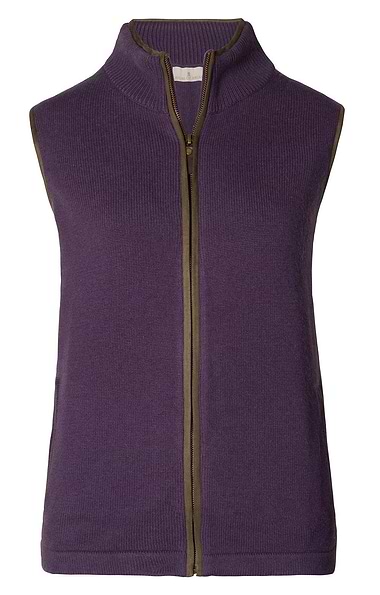 Ladies Cashmere Blend Trim Gilet