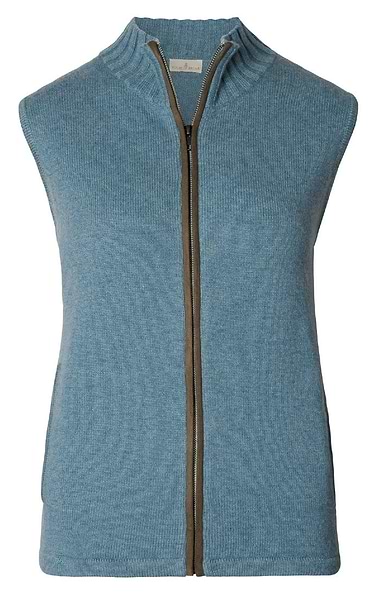 Ladies Cashmere Blend Trim Gilet