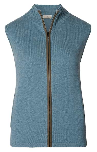 Ladies Cashmere Blend Trim Gilet