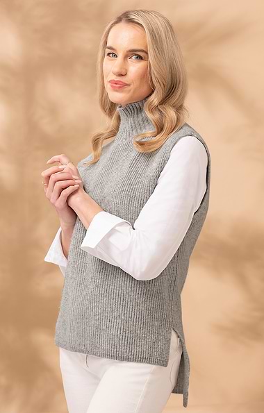 Wool & Cashmere Ribbed Tabard