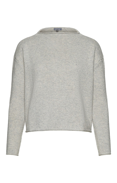 Ladies Cashmere & Lambswool Roll Edge Boat Neck Boxy Jumper