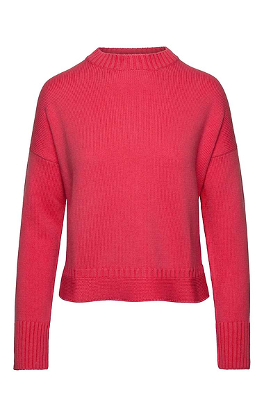 Cashmere And Wool Guernsey Crew Neck Jumper