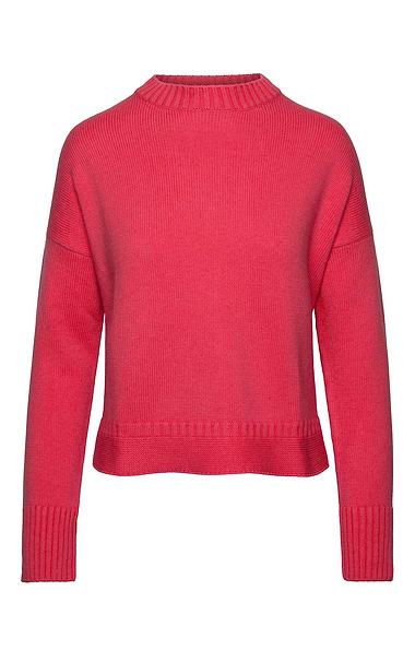 Cashmere And Wool Guernsey Crew Neck Jumper