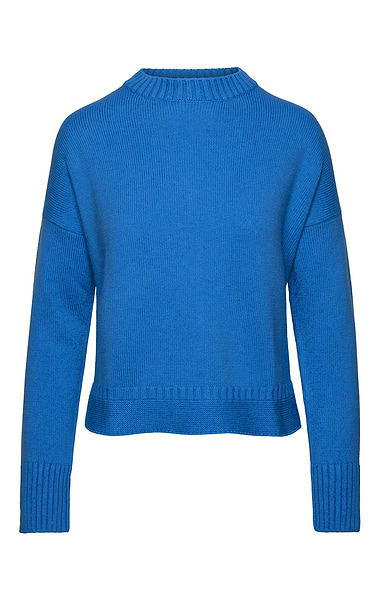 Cashmere And Wool Guernsey Crew Neck Jumper