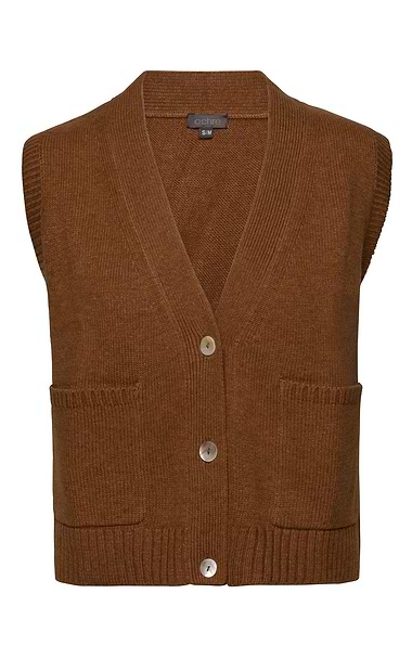 Ladies Cashmere and Wool Pocket Waistcoat