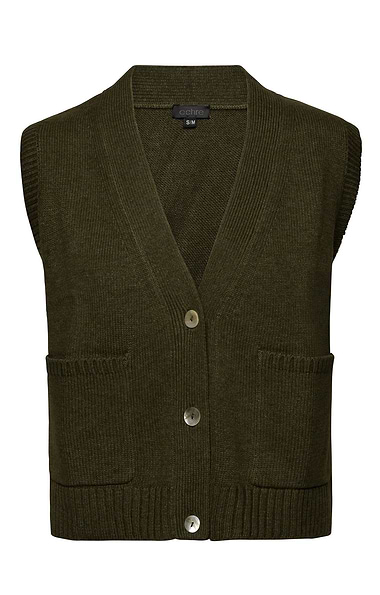 Ladies Cashmere and Wool Pocket Waistcoat