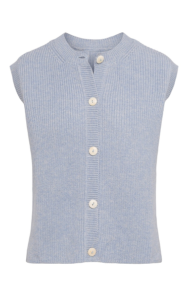 Ladies Cashmere Lambswool Ribbed Waistcoat