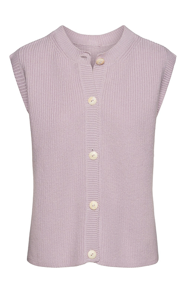 Ladies Cashmere Lambswool Ribbed Waistcoat