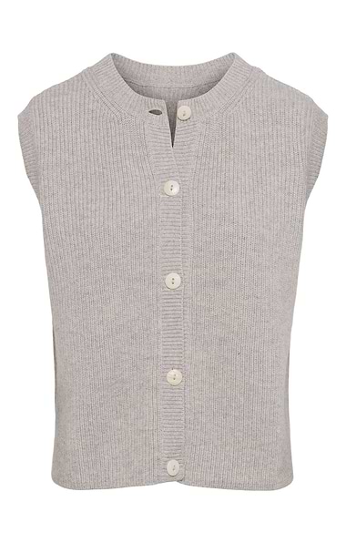 Ladies Cashmere Lambswool Ribbed Waistcoat