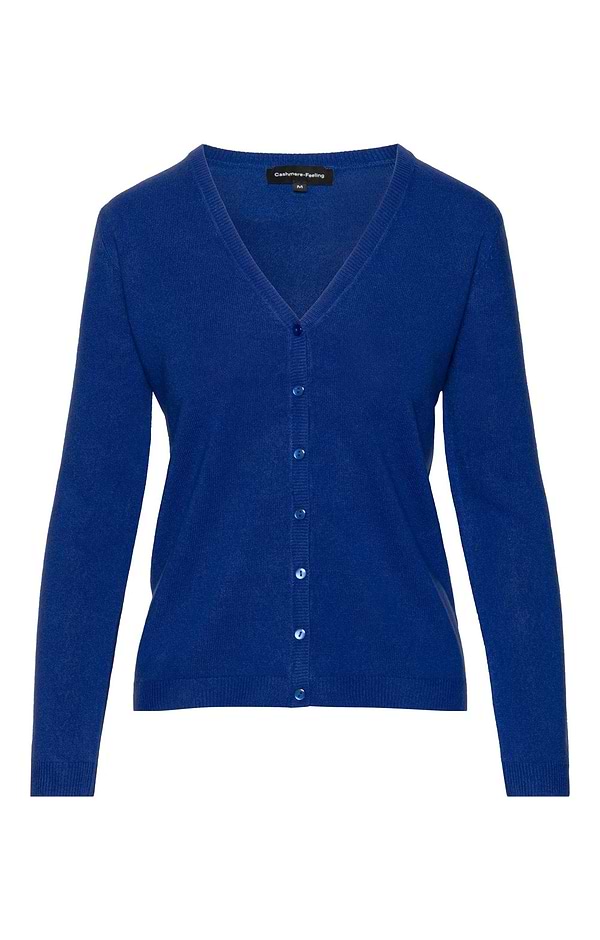 Ladies Cashmere-Like V-Neck Cardigan