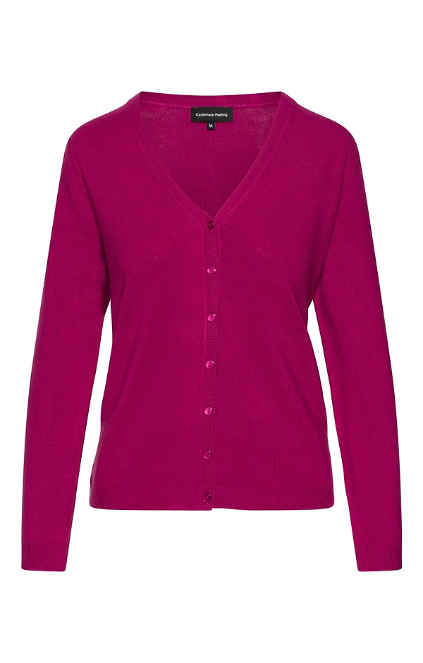 Ladies Cashmere-Like V-Neck Cardigan