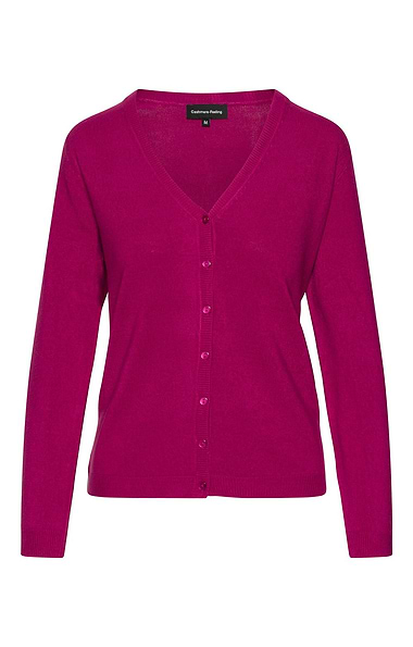 Ladies Cashmere-Like V-Neck Cardigan