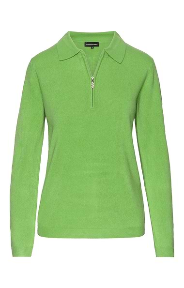 Ladies Cashmere Feel Zip Polo