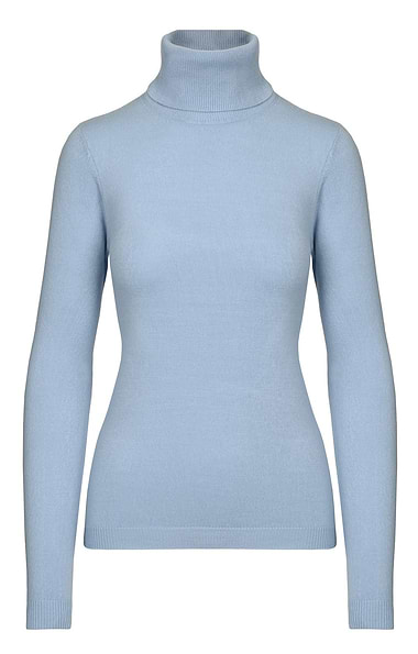 Ladies Cashmere Like Roll Neck Top