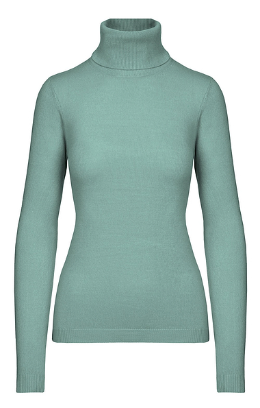 Ladies Cashmere Like Roll Neck Top