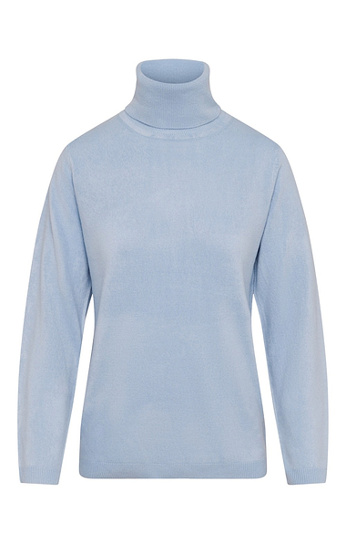 Ladies Cashmere Like Roll Neck Top