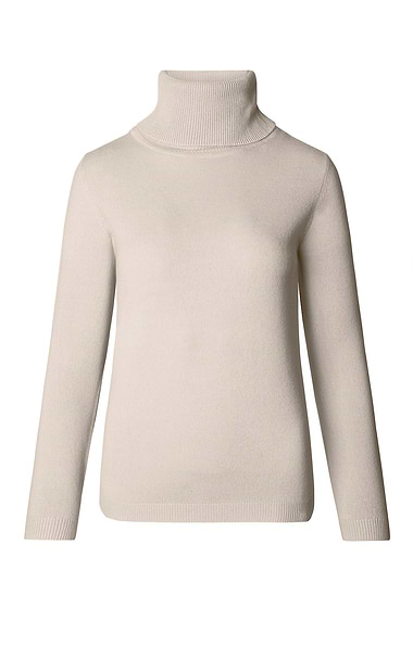 Ladies Cashmere Like Roll Neck Top