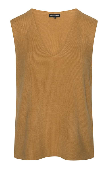 Ladies Cashmere Feel Rib Slipover