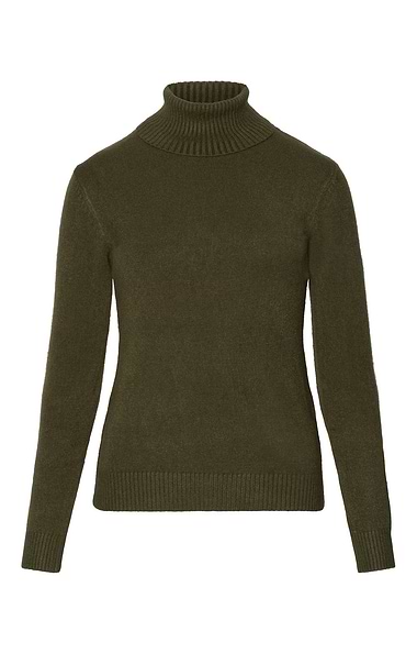Ladies Soft Feel Roll Neck