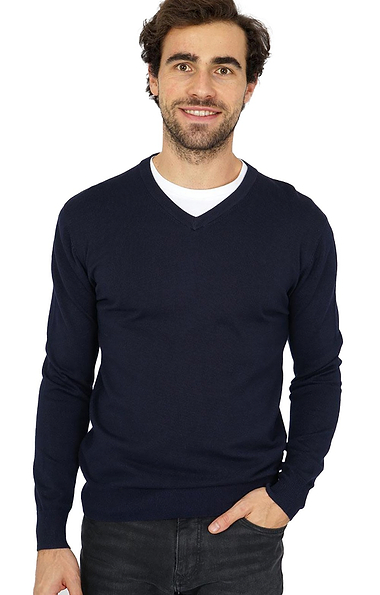 Men's Knitted V-Neck Jumper