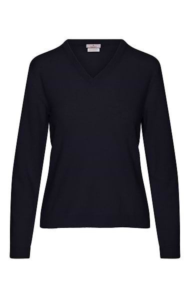 Ladies 2-Ply Cashmere V-Neck Sweater