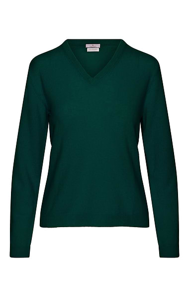 Ladies 2-Ply Cashmere V-Neck Sweater