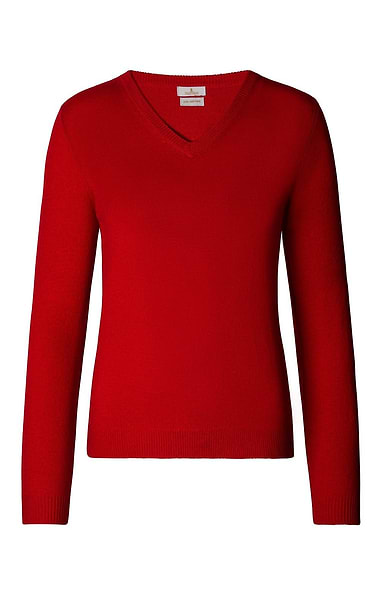 Ladies 2-Ply Cashmere V-Neck Sweater