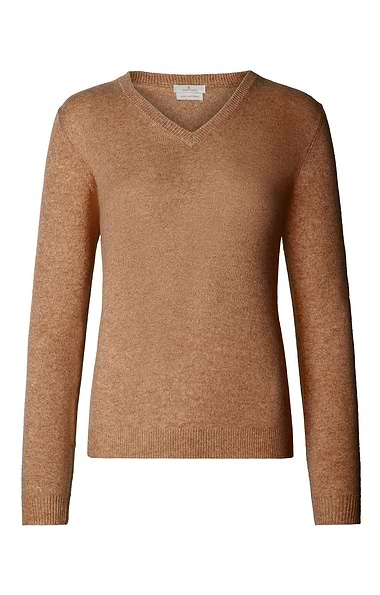 Ladies 2-Ply Cashmere V-Neck Sweater