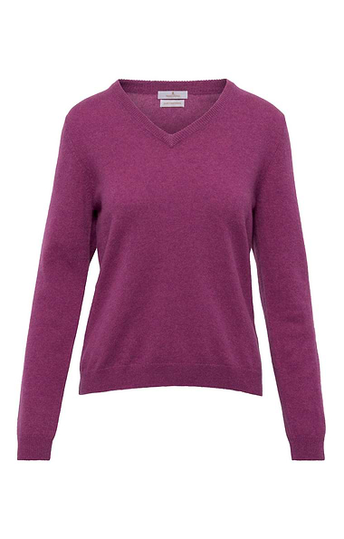 Ladies 2-Ply Cashmere V-Neck Sweater