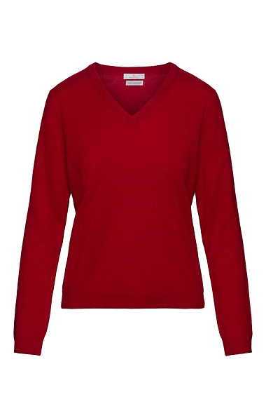 Ladies 2-Ply Cashmere V-Neck Sweater