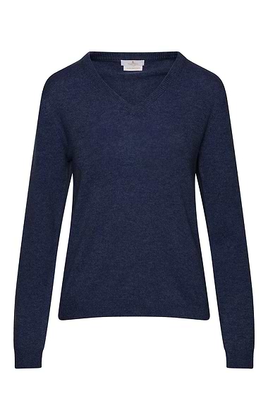 Ladies 2-Ply Cashmere V-Neck Sweater