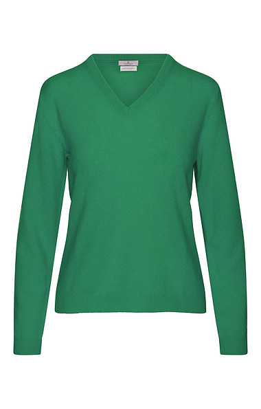 Ladies 2-Ply Cashmere V-Neck Sweater