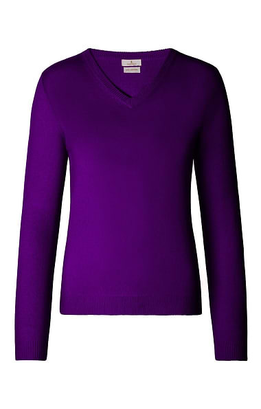 Ladies 2-Ply Cashmere V-Neck Sweater