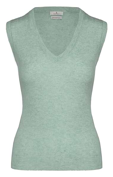 Ladies Cashmere Sleeveless V-Neck Sweater